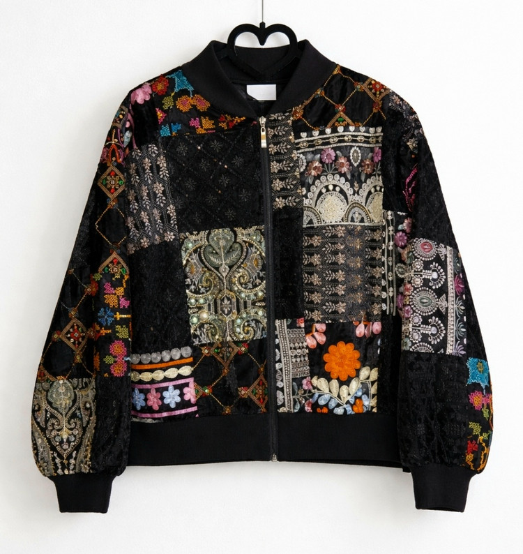 کت چهل تکه دوزی مخمل